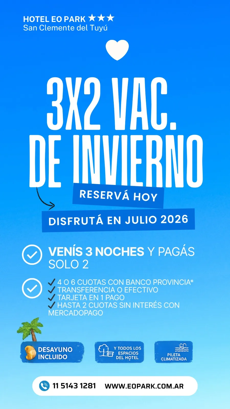 Hotel Eo Park - 3x2 en Vacaciones de Invierno